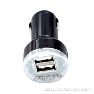 2014 Newest Colorful Double USB Car Charger for iPhone, iPad and Tablet
